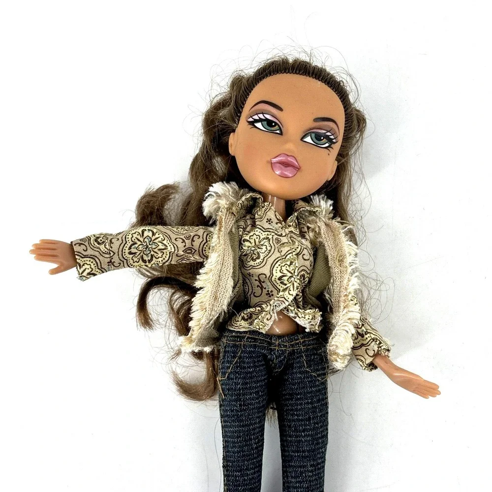 Bratz Style It Yasmin Doll First Edition Gold Denim Outfit + Brush & Top Vintage